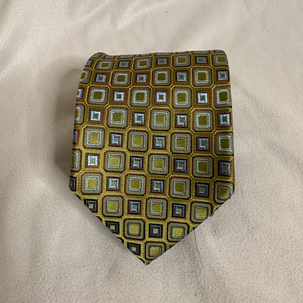 Ermenegildo Zenga Silk Tie Men’s Designer Luxury Neckwear,  Italy EUC 60x3.75